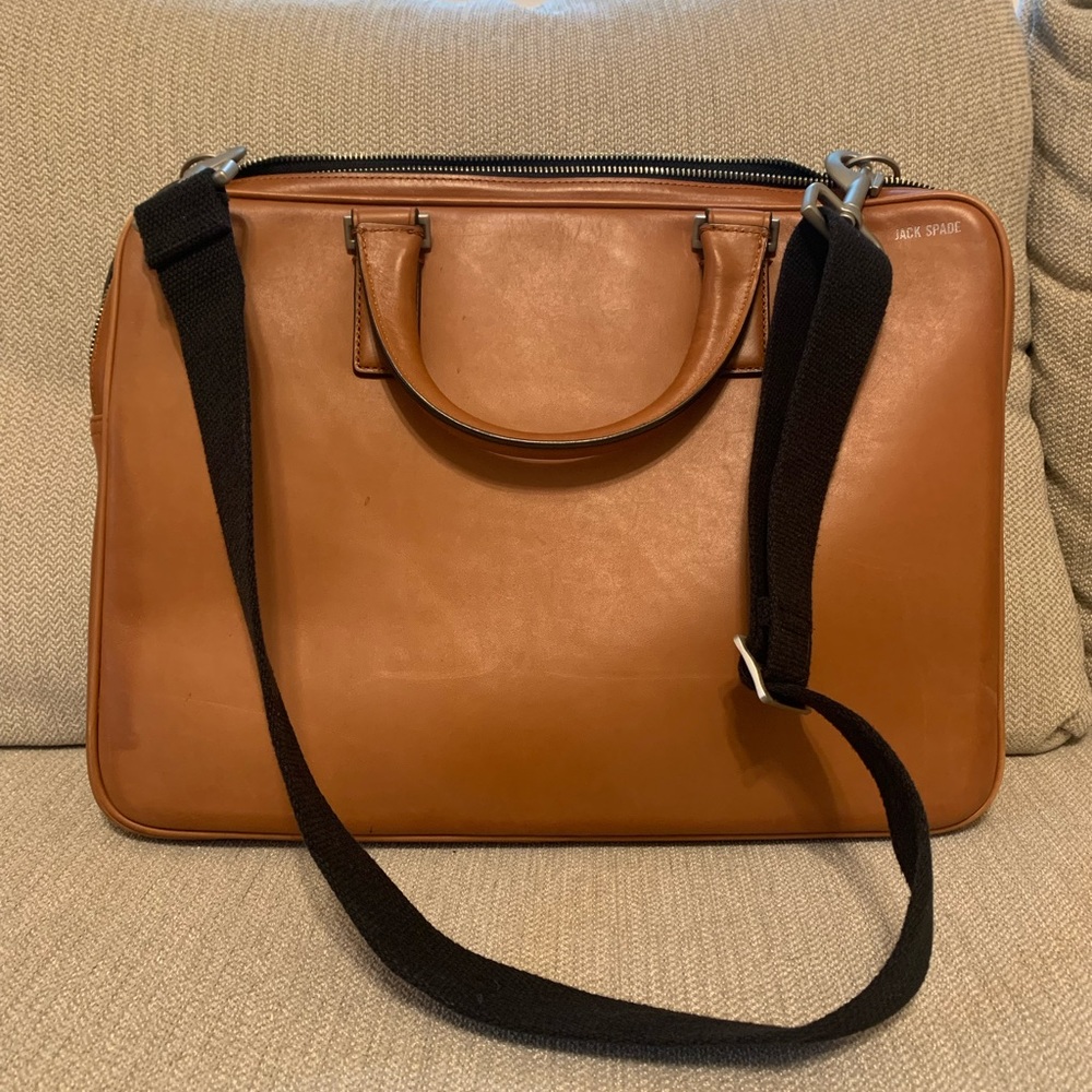 Basically new Jack Spade brown leather briefcase